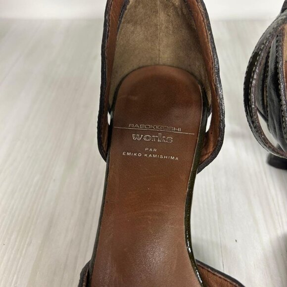 Featu Rabokigoshi Works Strap Pumps Olive Green - Picture 2 of 5